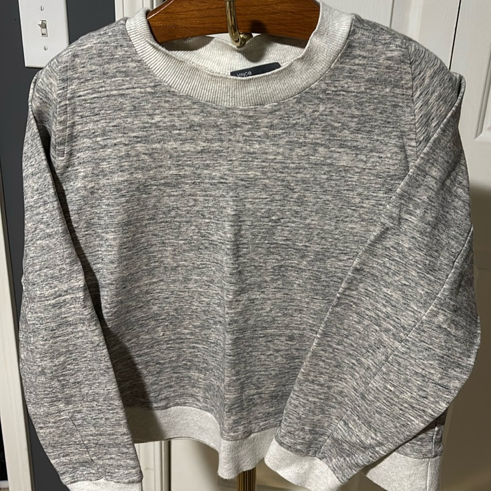 Vince Gray Marled Crewneck Sweatshirt